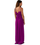 Weili Zheng Purple Chiffon Jumpsuit