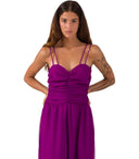 Weili Zheng Purple Chiffon Jumpsuit
