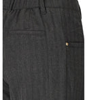 Pantalon de jambe large gris de sable blanc