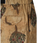 White Sand Beige Patterned Bermudashorts