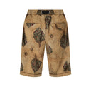 White Sand Beige Patterned Bermudashorts