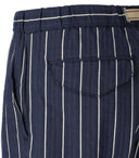White Sand Kevin Blue Striped Bermuda Shorts