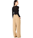 Arena blanca shirley beige pantalones de pierna ancha
