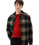 Woolrich Alaskan Wolle prüfen grün und schwarzes Overshirt