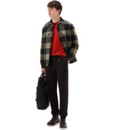 Woolrich Alaskan Wolle prüfen grün und schwarzes Overshirt