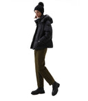 Woolrich Alsea Crop Black Cropped Hooded Down Jacket