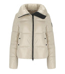 Woolrich Alsea Taupe Kurzer Kapuze -Down -Jacke