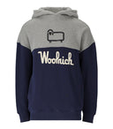 Woolrich Color Block Blue Grey Hoodie