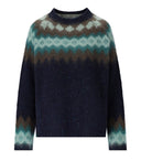 Woolrich Fairisle Blue Crewneck Jumper