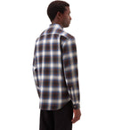 Woolrich Madras prüft braunes und blaues Hemd