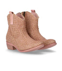 Zoe Yvonne Pink Texan Ankle Boot