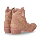 Zoe Yvonne Pink Texan Ankle Boot