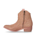 Zoe Yvonne Pink Texan Ankle Boot