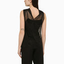 Philosophy Black Mesh Top With Rhinestones