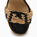 Castañer Beige/Black Jute Sandal - Balardi