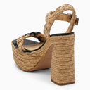 Castañer Beige/Black Jute Sandal - Balardi