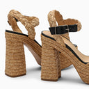 Castañer Beige/Black Jute Sandal - Balardi