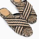Castañer Palmera Black/Natural Slipper