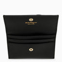Ferragamo Vara Black Leather Bow Card Holder