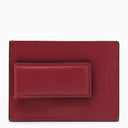 Ferragamo Black Leather Card Holder With Gancini Logo