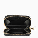Ferragamo Gancini Small Zip attorno al portafoglio nero