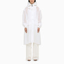 Ferragamo Lightweight White Silk Parka - Balardi