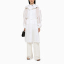 Ferragamo Lightweight White Silk Parka - Balardi