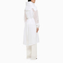 Ferragamo Lightweight White Silk Parka - Balardi