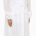 Ferragamo Lightweight White Silk Parka - Balardi