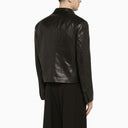 Ferragamo Black Single Breasted Leather Jacket - Balardi