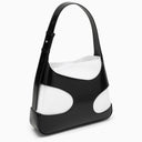 Ferragamo Medium Shoulder Bag With Cut Out Black And White - Balardi