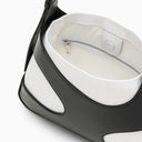 Ferragamo Medium Shoulder Bag With Cut Out Black And White - Balardi