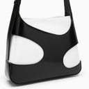 Ferragamo Medium Shoulder Bag With Cut Out Black And White - Balardi
