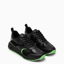 Ferragamo Low Black/Neon Green Trainer - Balardi
