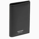 Ferragamo Black Leather Card Holder With Logo