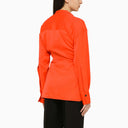 Ferragamo Shirt With Asymmetrical Closure Orange