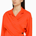 Ferragamo Shirt With Asymmetrical Closure Orange