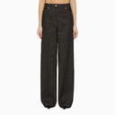 Jeans in denim scuro ampio di Ferragamo