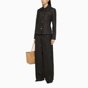 Jeans in denim scuro ampio di Ferragamo