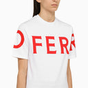 Ferragamo White Crew Neck T Shirt With Logo