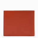 Ferragamo Terracotta Coloured Leather Bi Fold Wallet With Logo