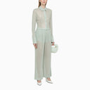 Rotate Birger Christensen Light Blue Trousers With Sequins - Balardi