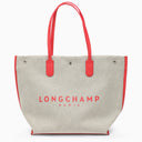 Longchamp Essential L boodschappentas canvas/aardbei
