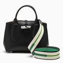 Longchamp Black Small Leather Roseau Satchel