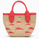 Longchamp Le Panier Pliage Bag Strawberry With Handle Xs