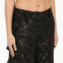 Rotate Birger Christensen Black Sequin Cargo Trousers