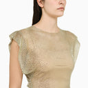 Philosophy Mesh Jersey With Rhinestones