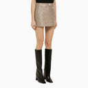 Courrèges Brown/Black Plaid Mini Skirt