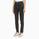 Re/Done 90's Ultra High Rise Skinny Jeans In Grey Cotton - Balardi