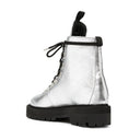 Off White Off White Metallic Finish Ankle Boots